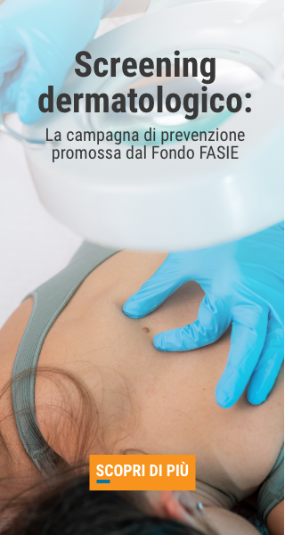 banner per lo screening dermatologico con pulsante scopri di più
